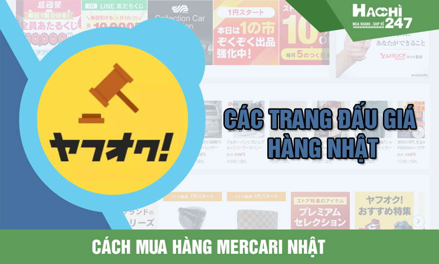 Cáctrang đấu giá hàng Nhật